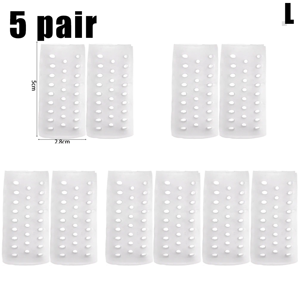 5pairs Toe Protective Covers Double Opening Breathable Silicone Toe Caps Soften Calluses and Corns Transparent Foot Care Tools: Clear
