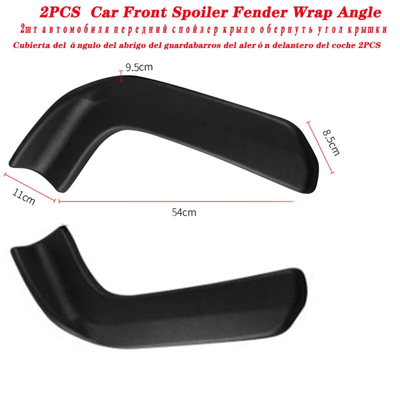 Car Front Rear Spoiler Fender Wrap Angle Bumper Cover For Alfa Romeo 159 147 156 166 GT Mito Acura MDX RDX TSX Fiat 500 Punto: Front 01
