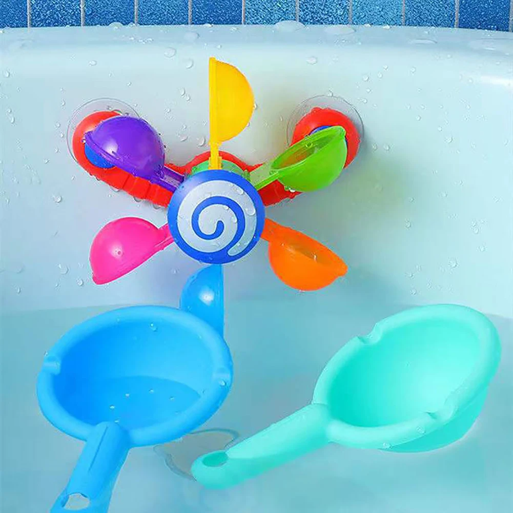 Bunte Wasser Rad Baden Sucker Badewanne Wasser Spray Spielen Set Dusche Sprinkler Spielzeug Baby Bad Spielzeug Für Kinder Kleinkind