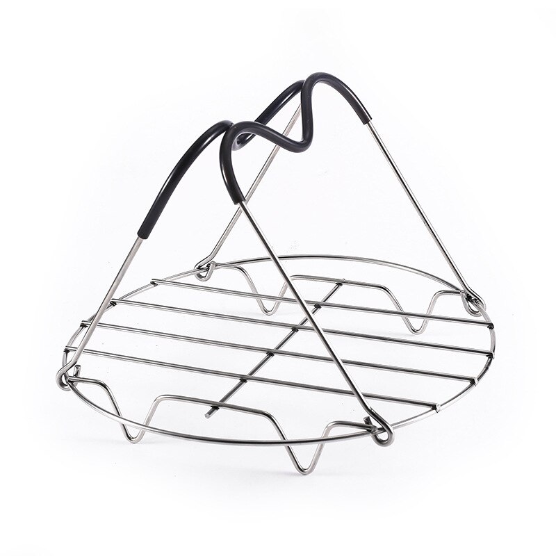 Stainless Steel Steamer Pot Pan Cooking Stand Heavy Duty Durable Stainless Steel Pressure Cooker Steamer Rack Trivet Cookware: B