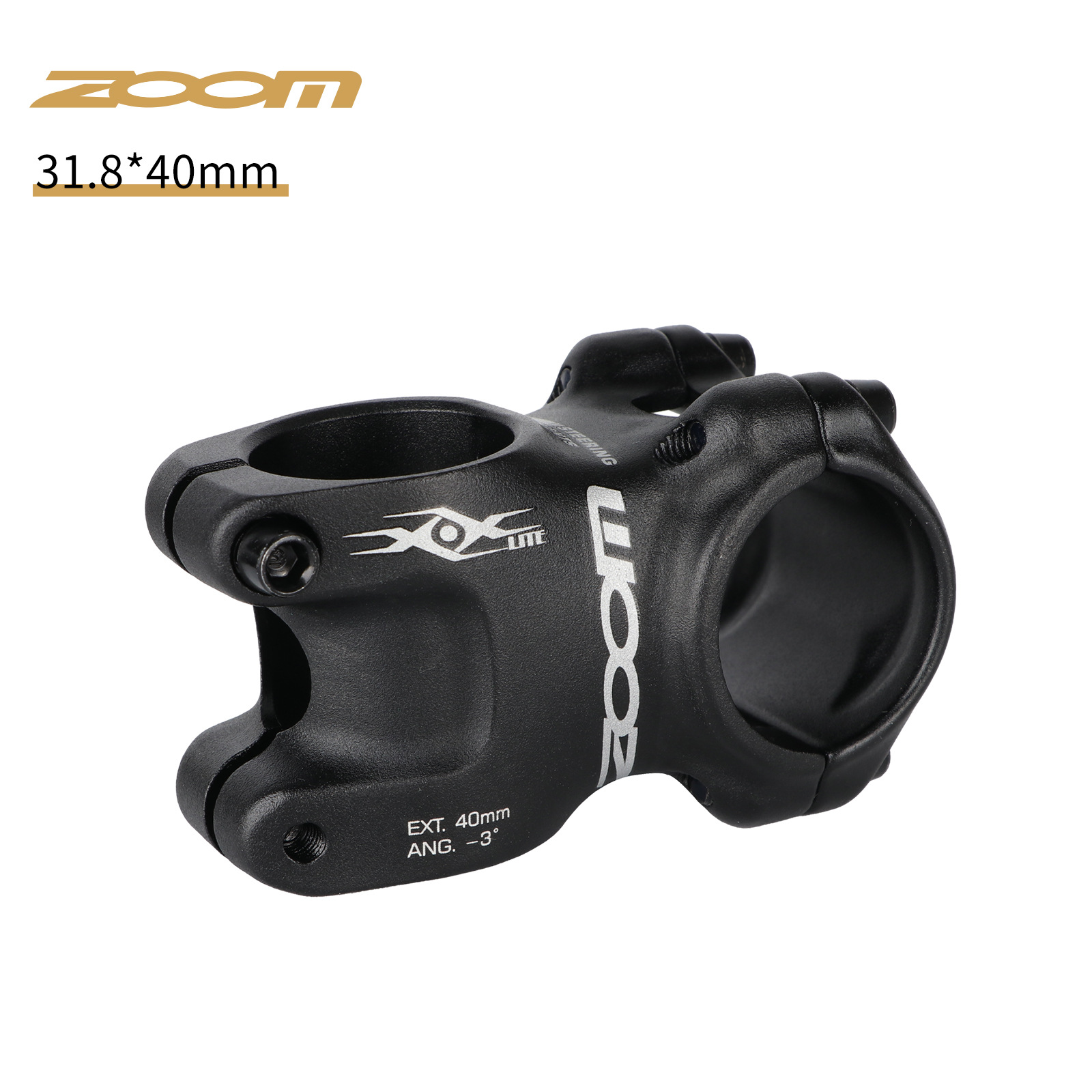 Zoom 31.8mm Bike Stem Ultralight Aluminum + - 3 Degrees Mountain Road Bike Bicycle MTB 40 50 60MM: WHITE
