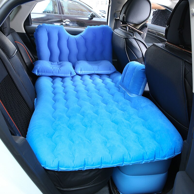 Funda de asiento trasero de coche, colchón de aire de viaje, cama inflable de buena ,: Azul