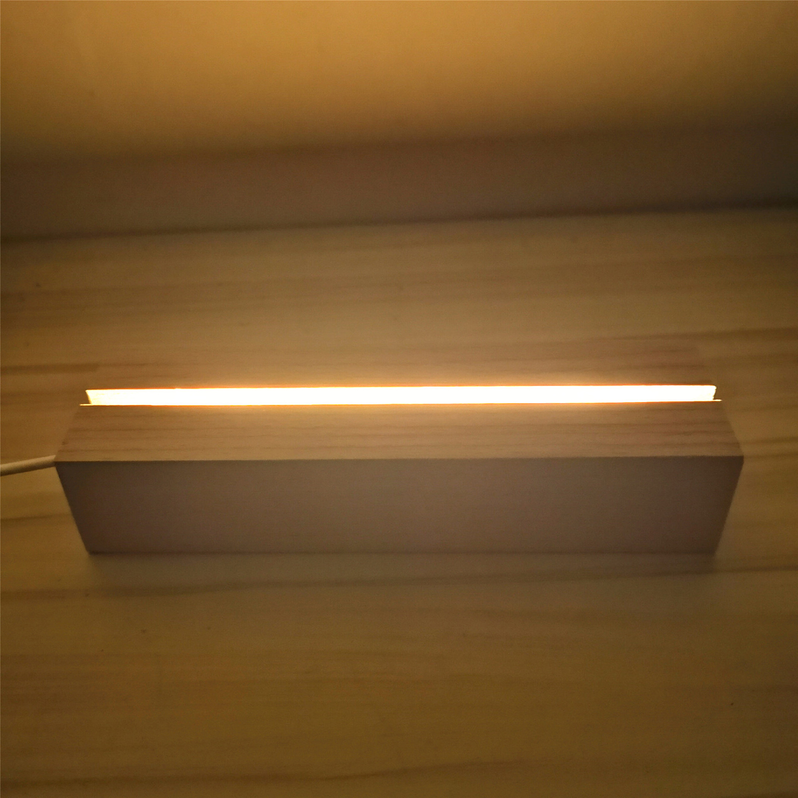Pantalla de luz LED de madera, Base iluminada de cristal, Base de placa de luz acrílica, Base de madera USB para luces artísticas de resina