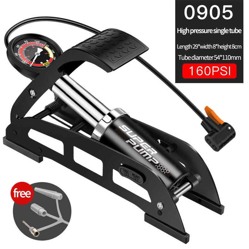 Xunting Foot Air Pump with 180PSI Pressure Gauge Fits Presta Schrader for Ball Scooter Car Toys Bicycle Pump Bike Accessories: 6