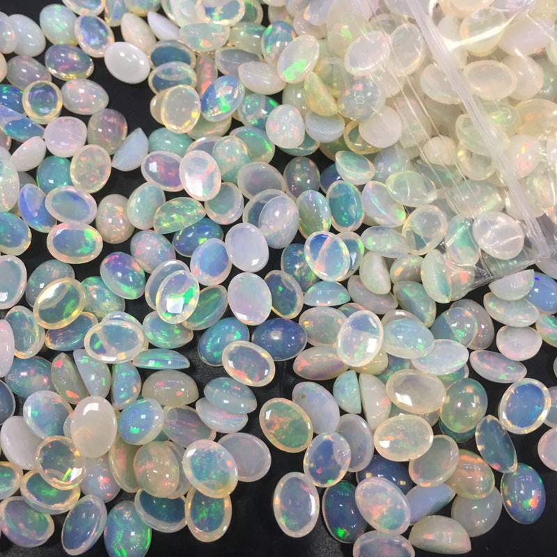 Tbj, natuurlijke Ethiopische Kleurrijke Opal Ov6 * 8 Mm Top Ard 0.7ct Natuurlijke Edelstenen Voor 925 Sterling Zilveren Sieraden