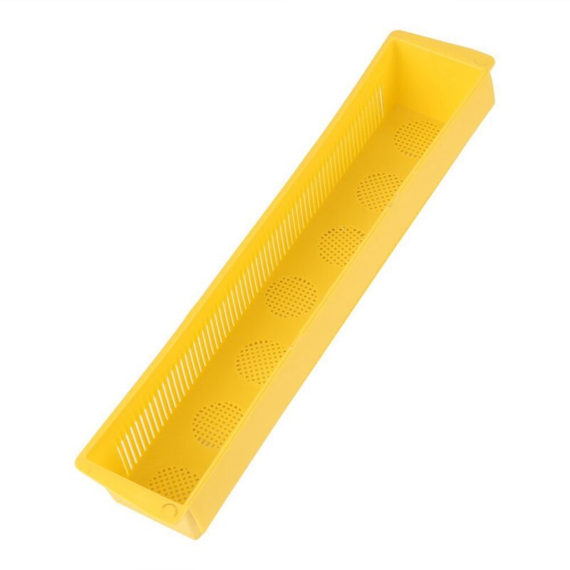 Piège à Pollen en plastique apicole jaune avec bac à Pollen ventilé amovible collecteur de Pollen fournit des outils, 39x14x10 cm