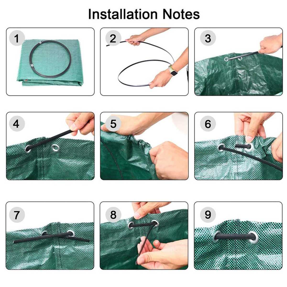 Garden bag Sack Set Leaf bag Garden waste bag Waste 120L closet organizer hanging organizer storage bag Capacity Garden Bag