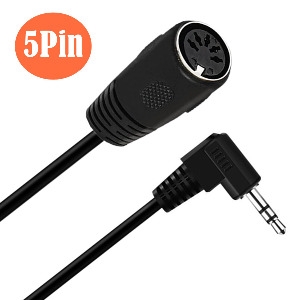 DIN to 3.5mm Cable, 5 Pin DIN Female to 3.5MM male SmartPhone AUX Headphone Stereo Jack Adapter Input Cable