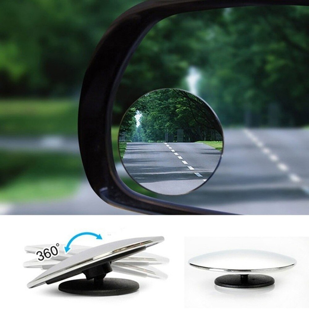 2 stk 360 gradere hd blindsone speil bil side blindsone ultratynn vidvinkel rund bil varer bakspeil biltilbehør
