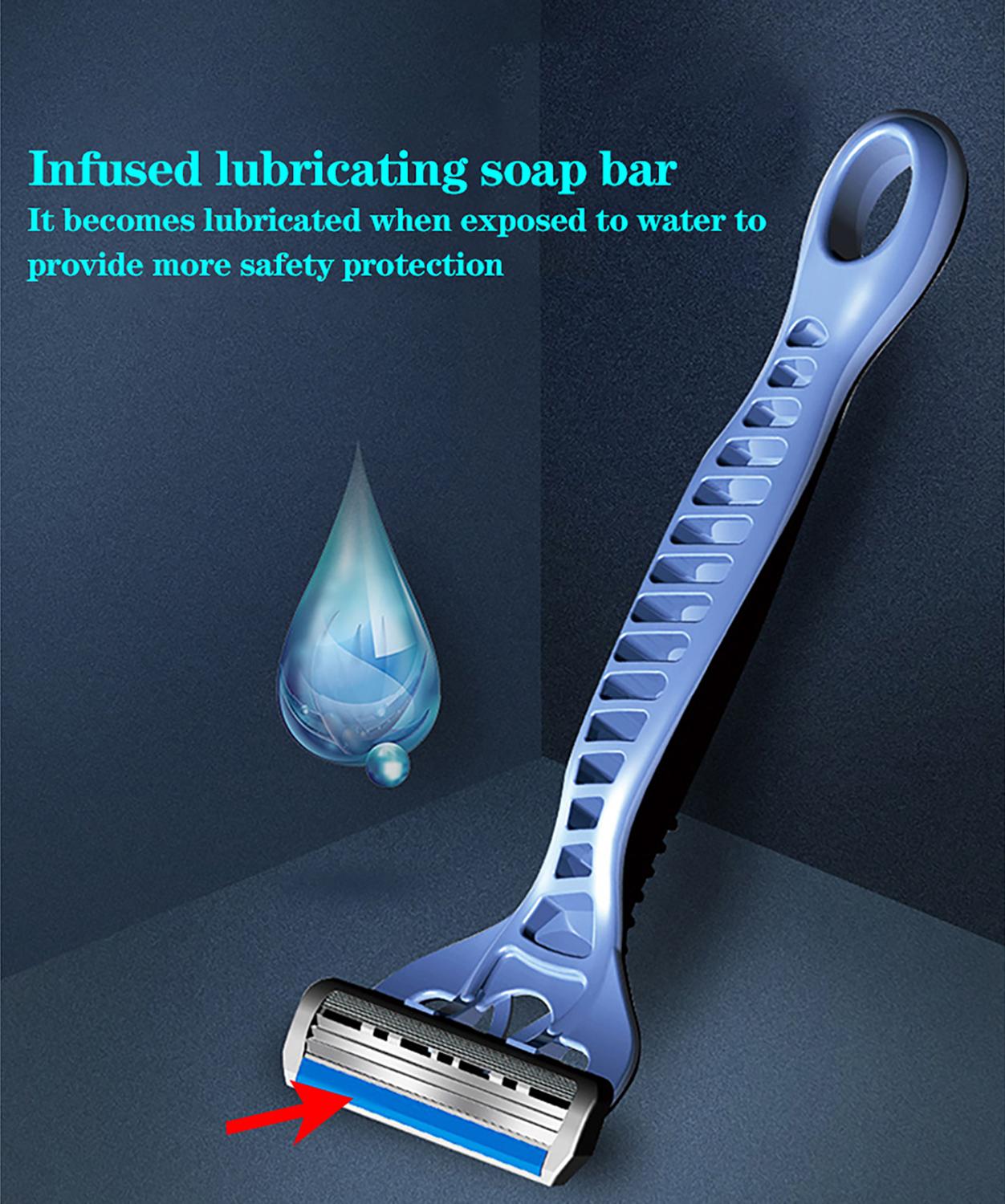 Men's disposable manual razor three-layer stainless steel blade razor men's razor Portable men's razor