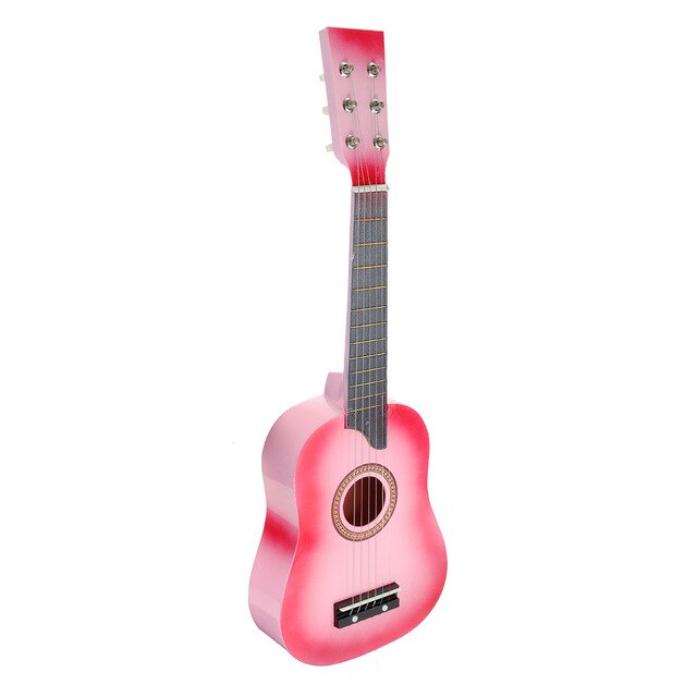 25 Inch Akoestische Gitaar 6 String Kids Houten Gitaar Voor Beginners Snaarinstrument Met Pick En String: Pink