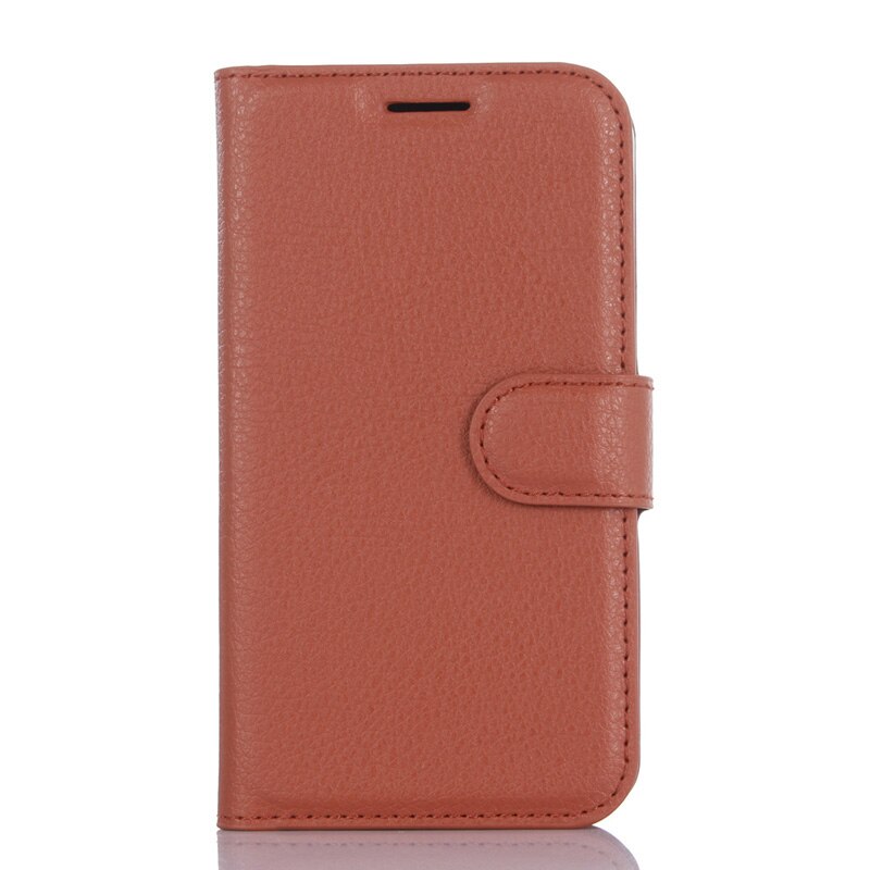 Mobile Case For Huawei Y6 Pro Y6pro Flip Leather Cover Huawey Y6 Pro Enjoy 5 TIT-AL00 Protective TPU Shell Phone Case Funda: Brown