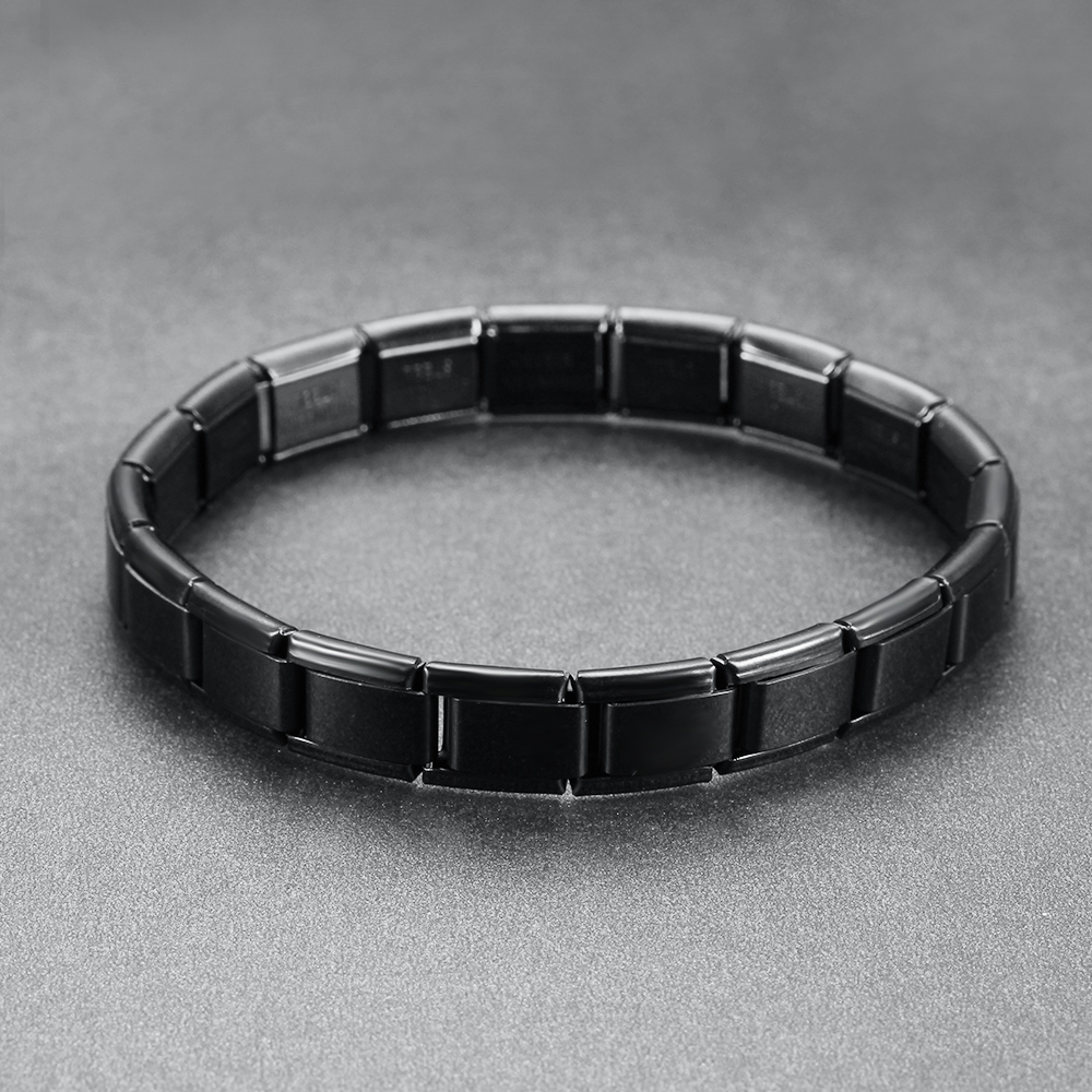 Edelstahl Männer Und Frauen Armbinde Einfache Kette Kühlen unisex lässig Armbinde Charme Paar Schmuck Persönlichkeit Hülse Handgelenk: Schwarz