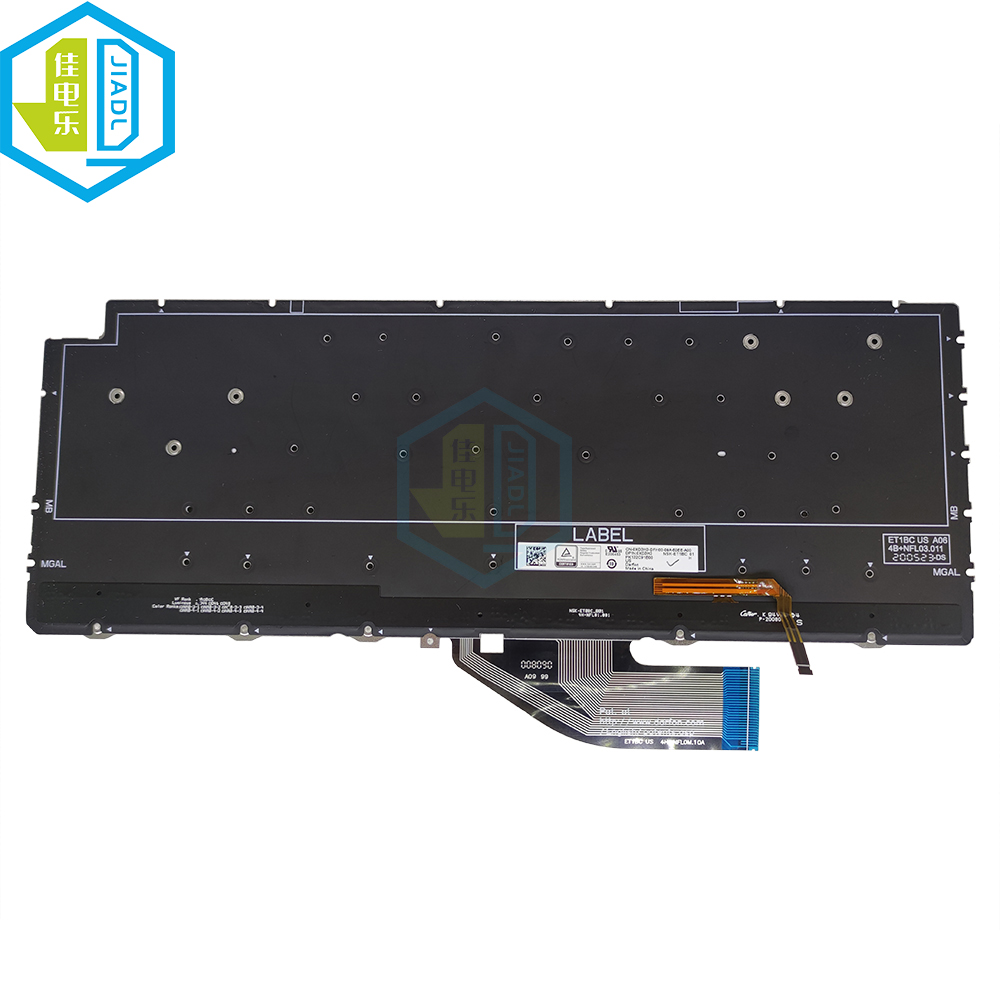 US English laptop backlit keyboard for Dell XPS 13 7390 2 in 1 0XD3H3 XD3H3 notebook pc replacement keyboards white NSK-ET1BC