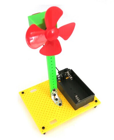 Four-Leaf Multicolor Plastic Propeller Fan Model DIY Science and Technology Paddle Fan Windmill Module Spare Parts