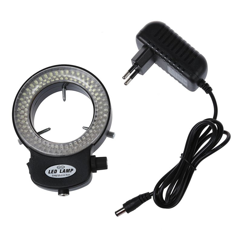 144 led miniskop ring lys ring lys 0 - 100%  justerbar lampe til miniskop ring lys