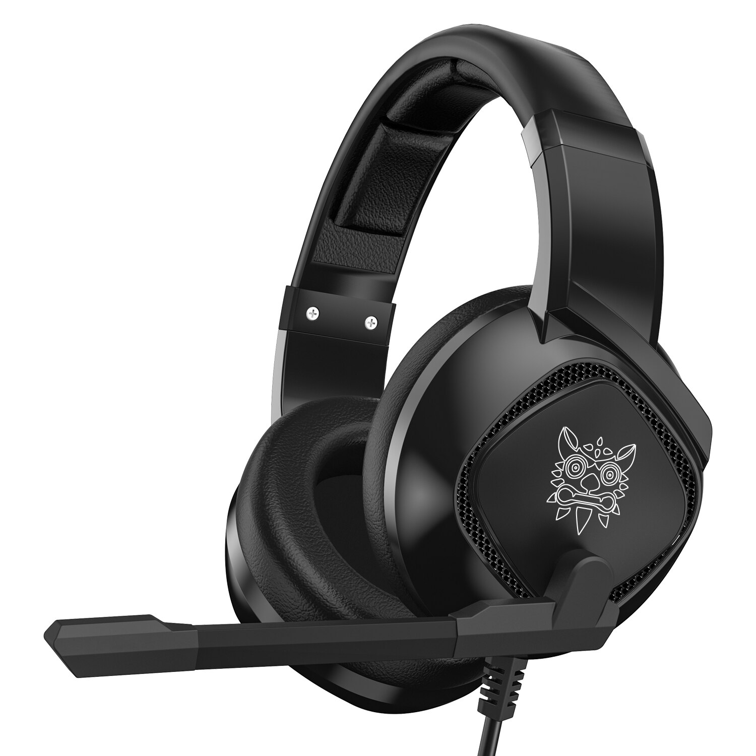 Auriculares de Gaming para Xbox One y PS4, cascos por encima de la oreja RGB con micrófono de cancelación de ruido y control de volumen para tableta: K19 black