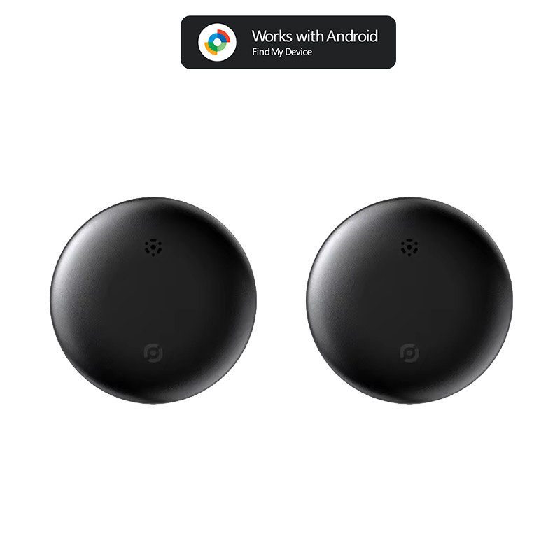 Mini-Tracker Bluetooth Google Find My Device Tragbarer Ortungsgerät Schlüsselverlustprävention IP67 Wasserdichte Geräte nur für Android: Silber