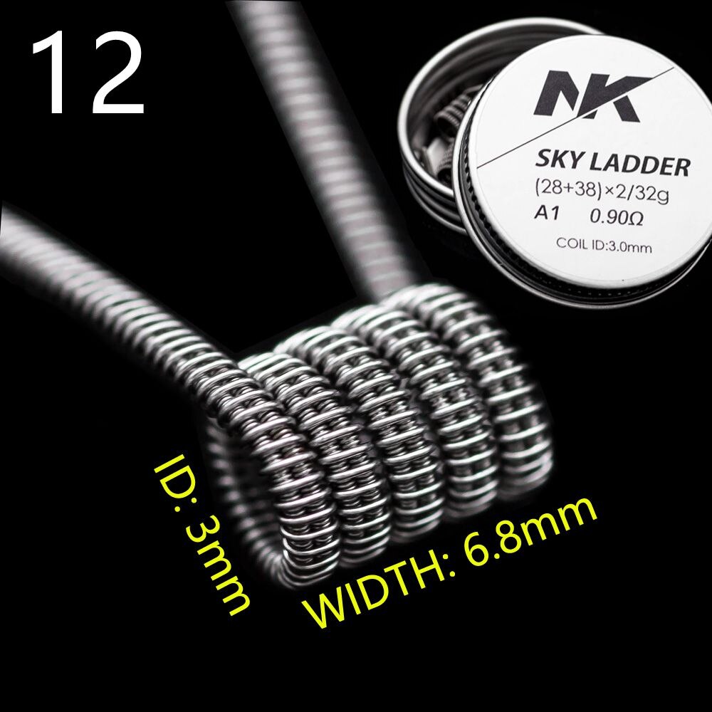 Bobine di riscaldamento alieno sfalsate Clapton Clapton NK KA1 per serbatoio atomizzatore RTA RDA: 12. A1 Sky Ladder