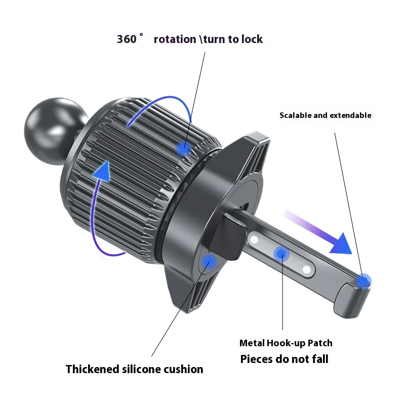 Soporte magnético para teléfono de coche, soporte magnético fuerte para ventilación, navegación, soporte Universal para teléfono móvil con Clip, soporte para teléfono móvil para coche