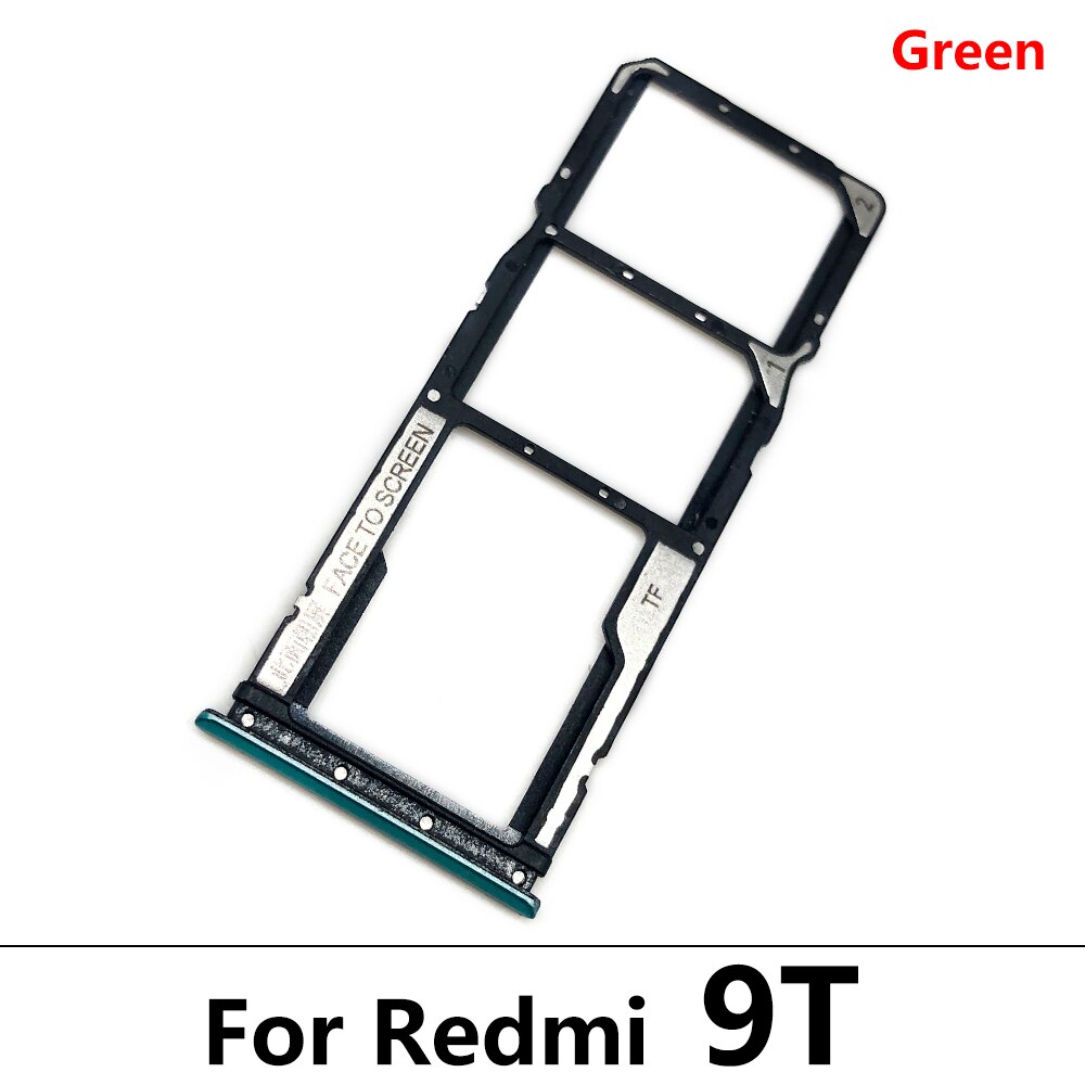 Micro Nano Sim Card Holder Tray Slot Houder Adapter Socket Voor Xiaomi Redmi 9A 9C 9T Vervangende Onderdelen: Redmi 9T Grenn