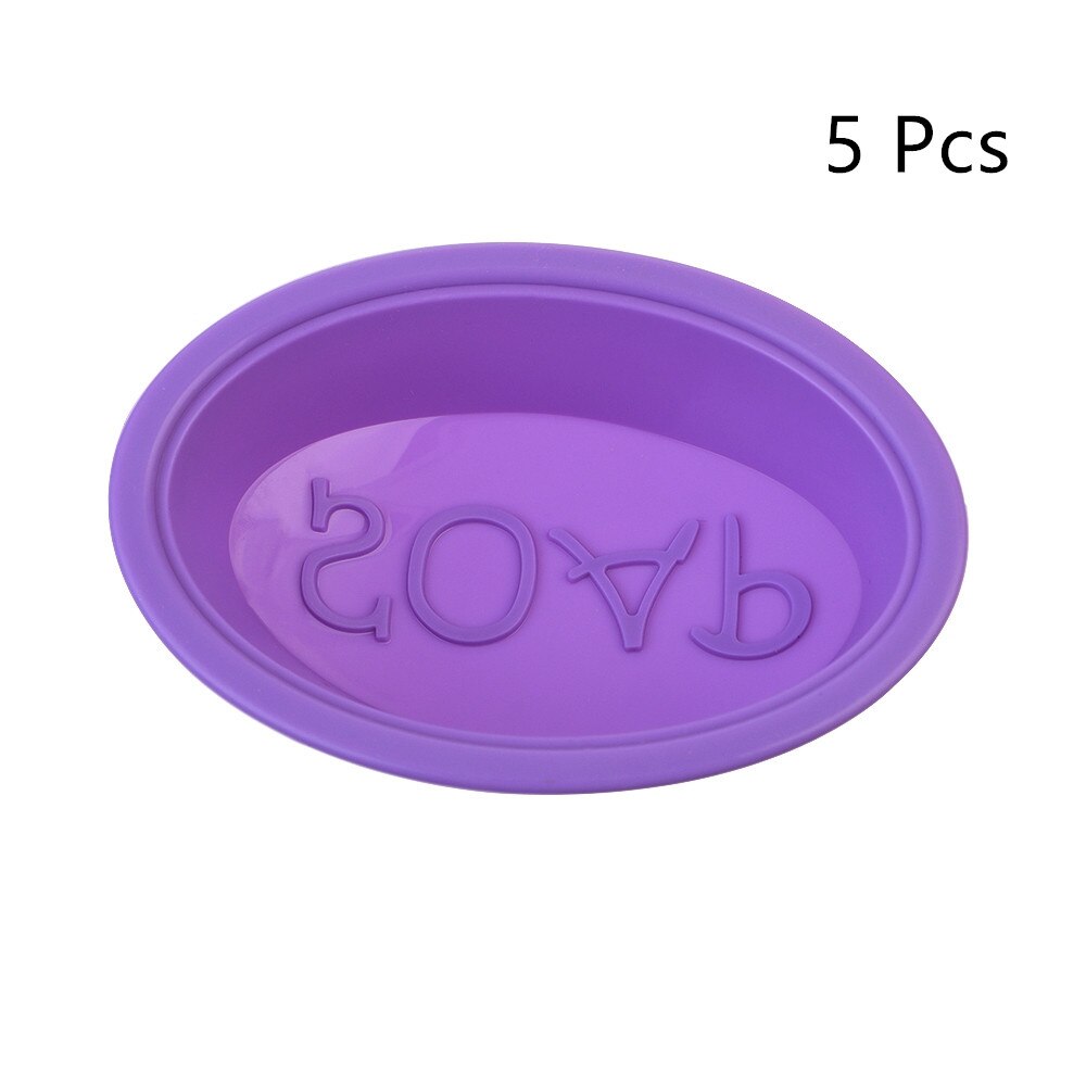 1/2/5pcs Multifunctional Soap Molds For Soap Making Silicone Soap Mold Circle Cupcake Baking Pan Molds Making Supplies: purple 5pcs