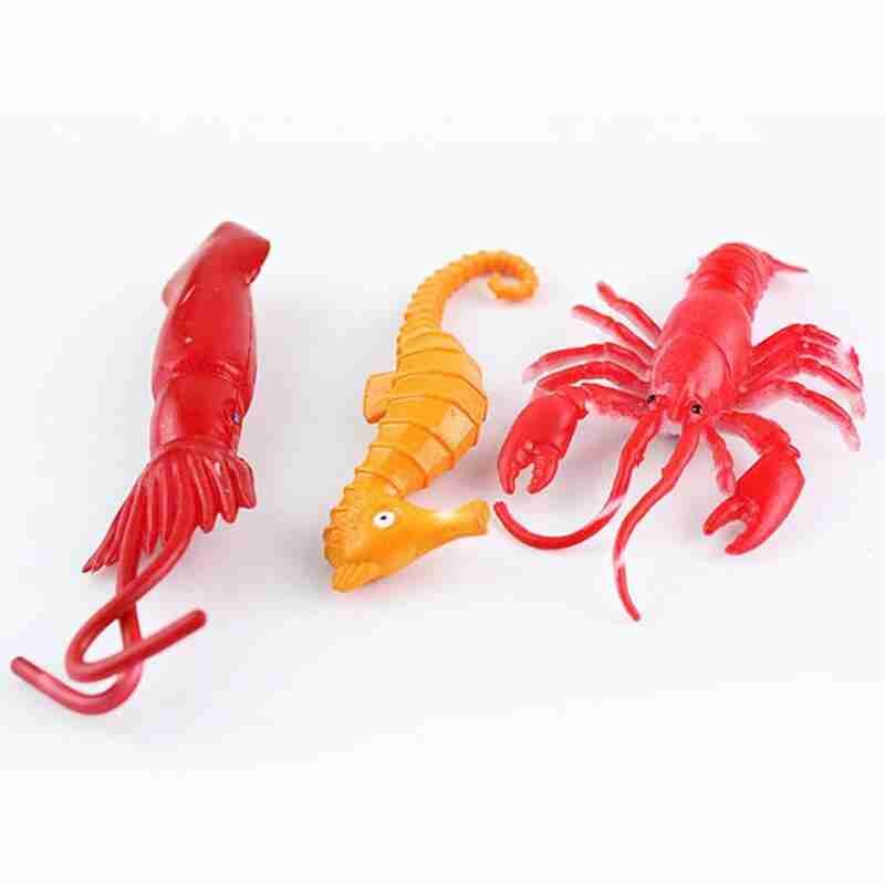 24 Stks/set Zee Lift Dieren Model Speelgoed Handgeschilderde Coloring Mini Shark Crab Educatief Marine Dolfijn Speelgoed Model Schildpad j9Y9