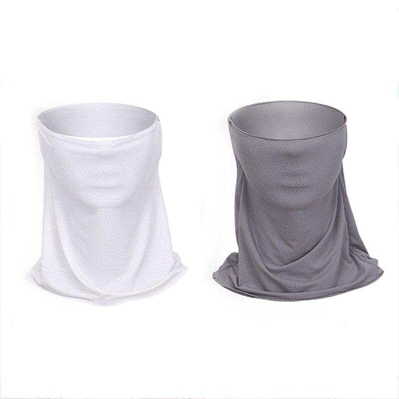 Mascarillas de Golf Sunsn transpirables, 2 uds., novedad, con cuello Ice Stretch, color gris y blanco