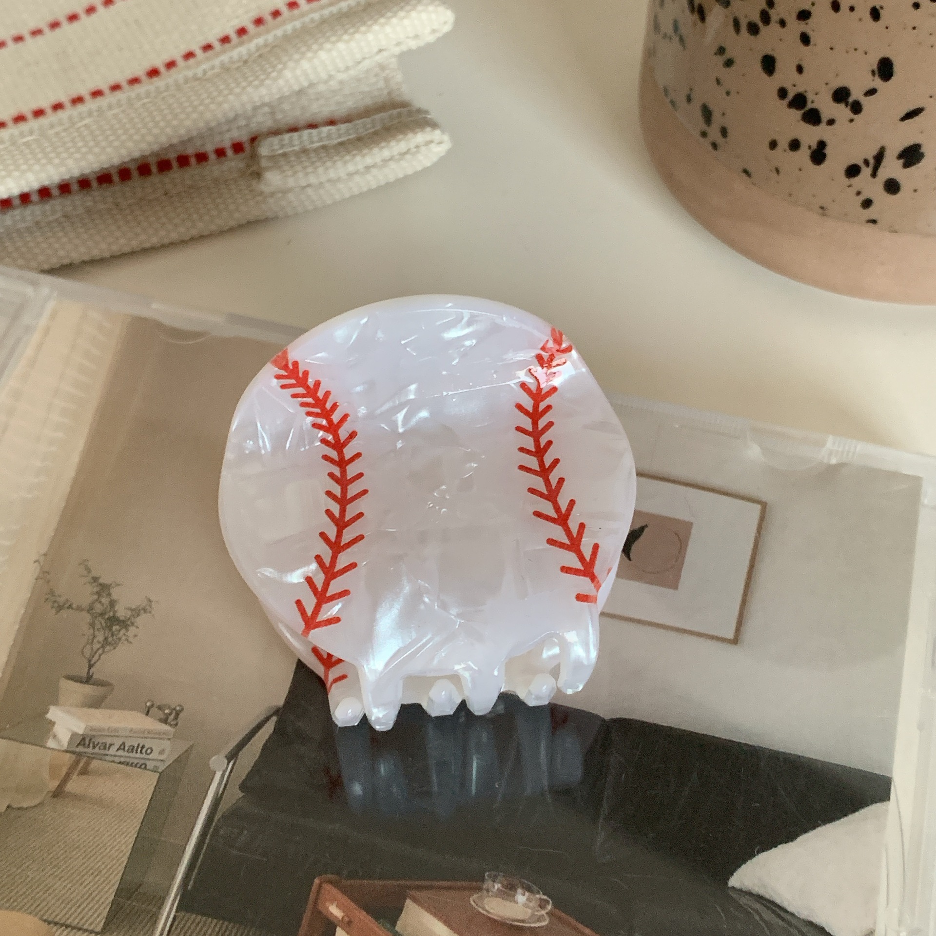 Deportes atléticos fútbol americano baloncesto béisbol pinzas en forma de garra mujeres niñas pelotas de fútbol accesorios para el cabello 2023: YELLOW