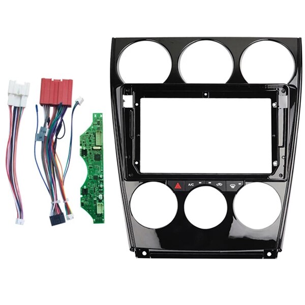 Panel de salpicadero estéreo para coche Mazda, marco doble Din, aire acondicionado, cable de alimentación Canbus incorporado, 9 &quot;, para Mazda 6 2004: All Include