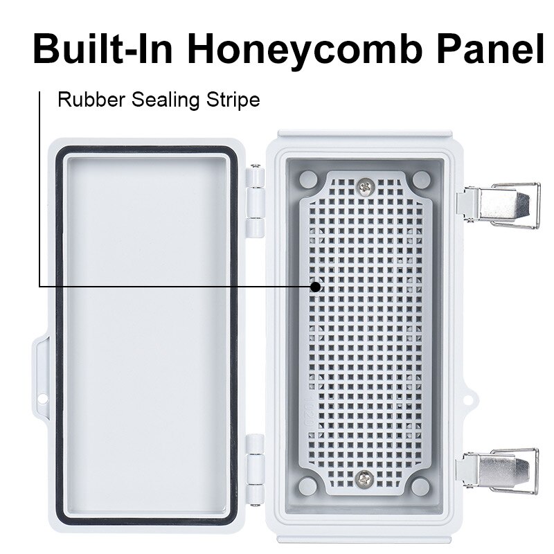 ABS Waterproof Enclosure IP67 Plastic Box Electrical Wire Junction Housing Outdoor With buckle Hasp Electronic Project Case