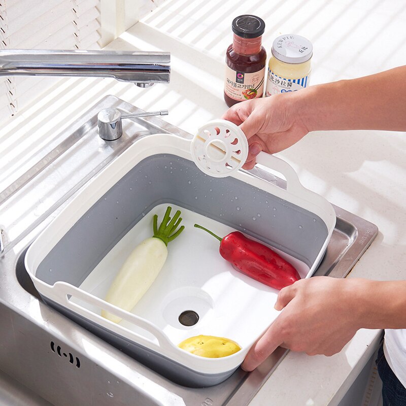 Przenośne składane plastikowe kwadratowe wiadro robić czyszczenia narzędzi kosz na pranie przechowywanie wody umywalka warzywa kosz na owoce akcesoria