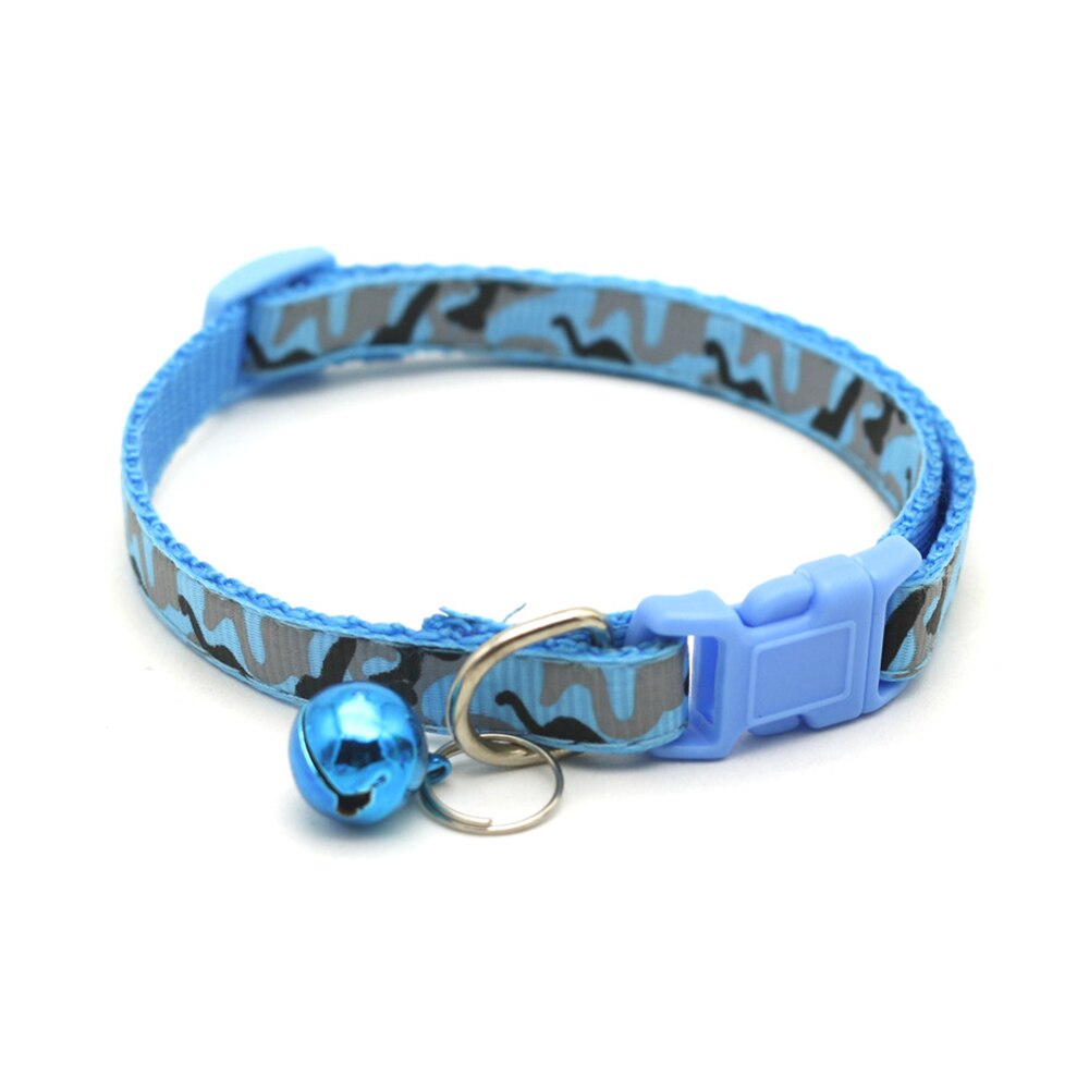 Chihuahua Cats Small Dog Collar Camouflage Pet Collar Adjustable Buckle Collars Anti-Lost Cat Puppy Pet Supplies: Blue