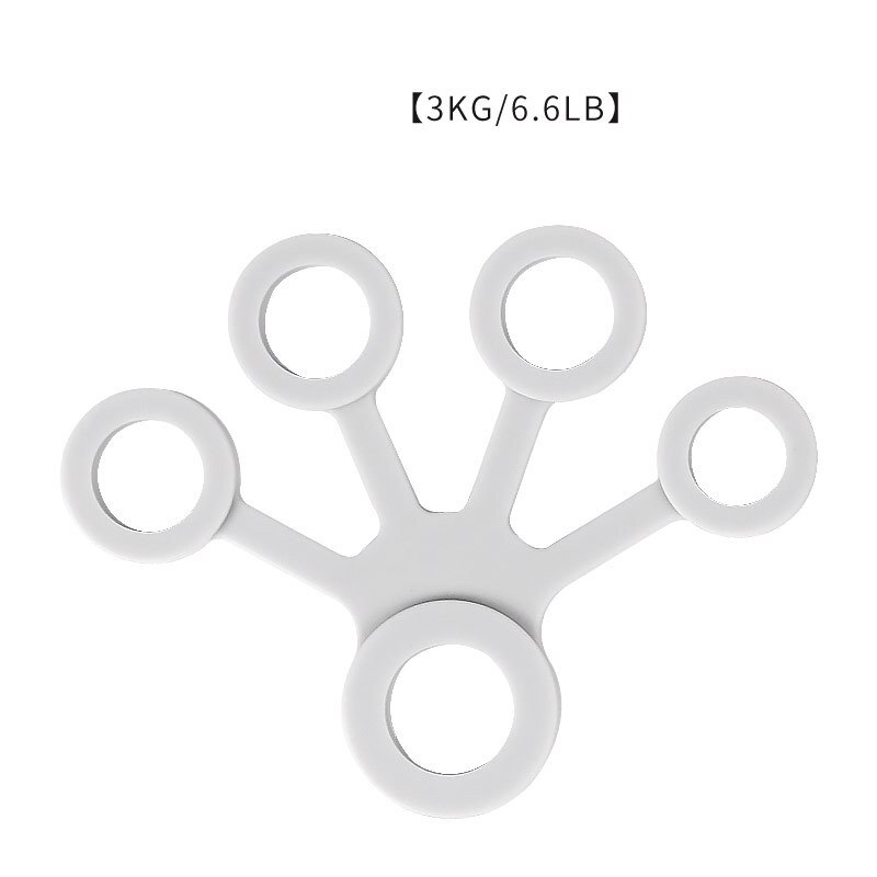 Silicone Hand Grip Finger Exerciser Guitar Simulator Training Stretcher Fitness Trainer Strength Resistance Bands Wrist Expander: 3kg gray