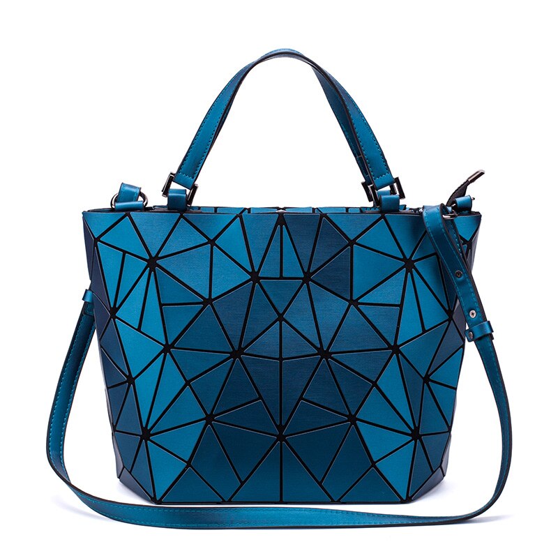 LOVEVOOK femmes sacs à bandoulière sacs à bandoulière pour dames pliable Totes Hobo sac femme grande capacité géométrique sac célèbre: Paon Bleu