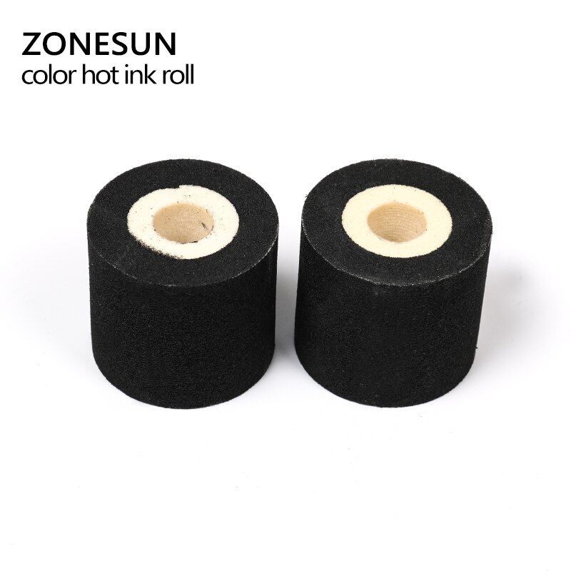 ZONESUN 36*32mm (10 teile/los) 100% schwamm tinte Rolle feste codierung maschine rollen leere heiße codierung tinte rolle farbe Tinte rolle