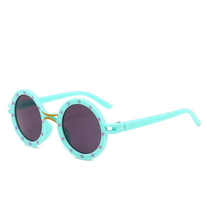 Brand Kids Sunglasses punk Children Girls Sun Glasses diamond Frame UV400 Mirror Eyewear NX: hu blue