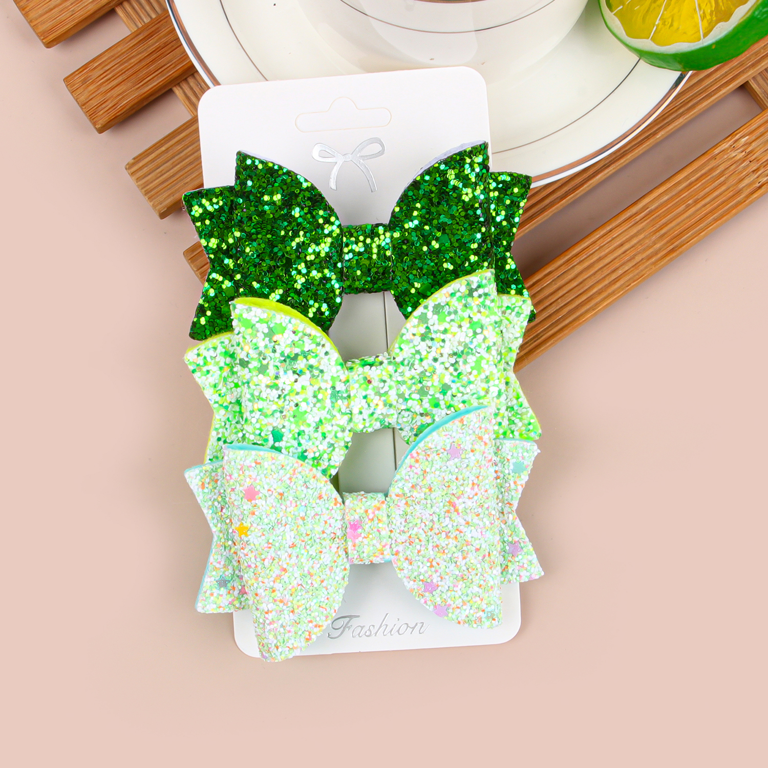 3 uds lazos coloridos para el cabello con Clips lindos 3 ''pelo brillante Bws pasadores de horquilla Clip para el cabello accesorios para el cabello para niños: Negro