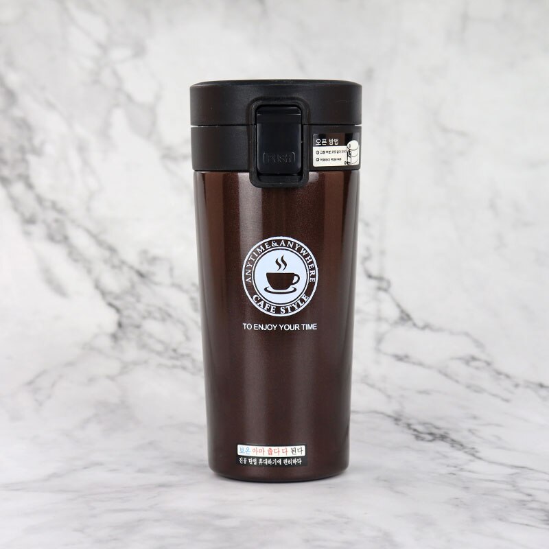 Premium coffee cup stainless steel thermos flask empty tumbler flask thermos bottle water tea mug Thermo Cup: Khaki