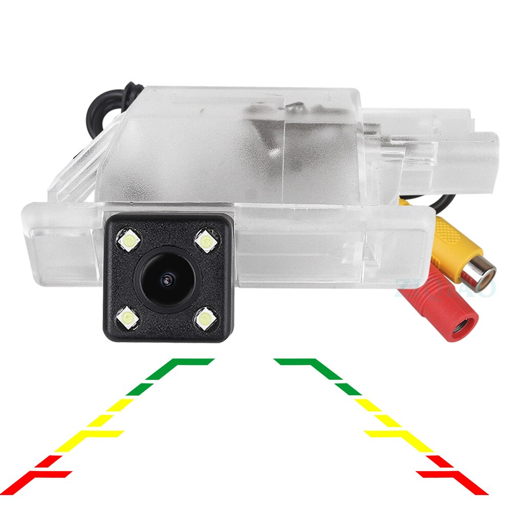 ZIQIAO-cámara de visión trasera para coche, accesorios de aparcamiento para Peugeot 508, sedán, SW, RXH, 301, 208, 308, 408, , 3008, HS096: 4 LED linear track