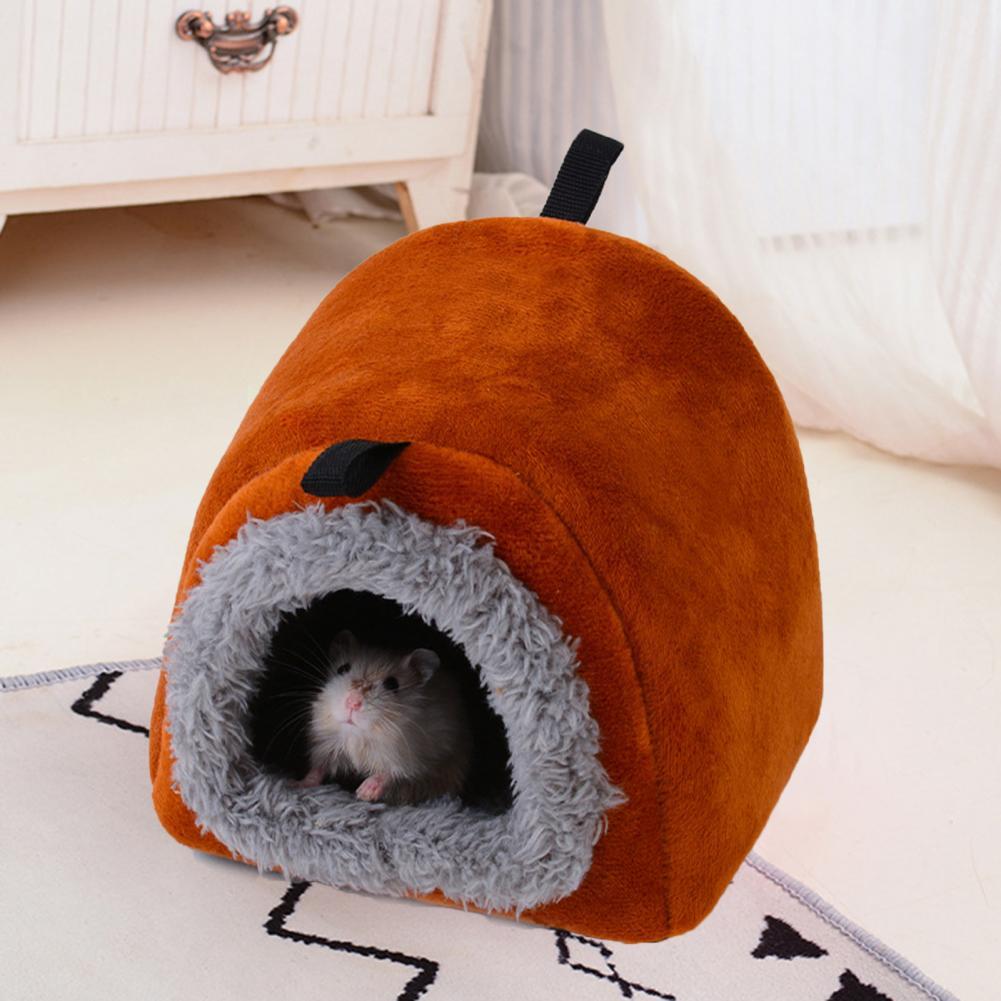 Small Animal Bed Thicken Plush Hamster Bed Non-sticky Hair Cute Hamster Guinea Pigs Bed House
