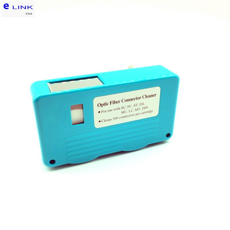 fiber optic cassette cleaner tape 500 times connector adapter end face cleaning fibre optical cleaning box ELINK