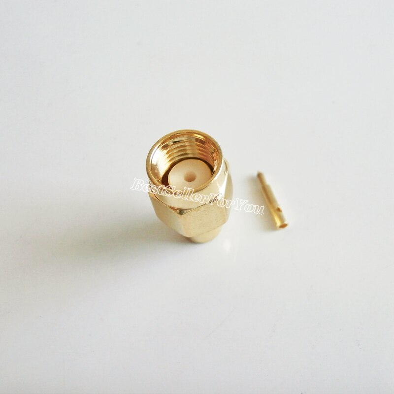 10Pcs SMA solder plug Male straight connector For semi-rigid RG402 0.141" cable