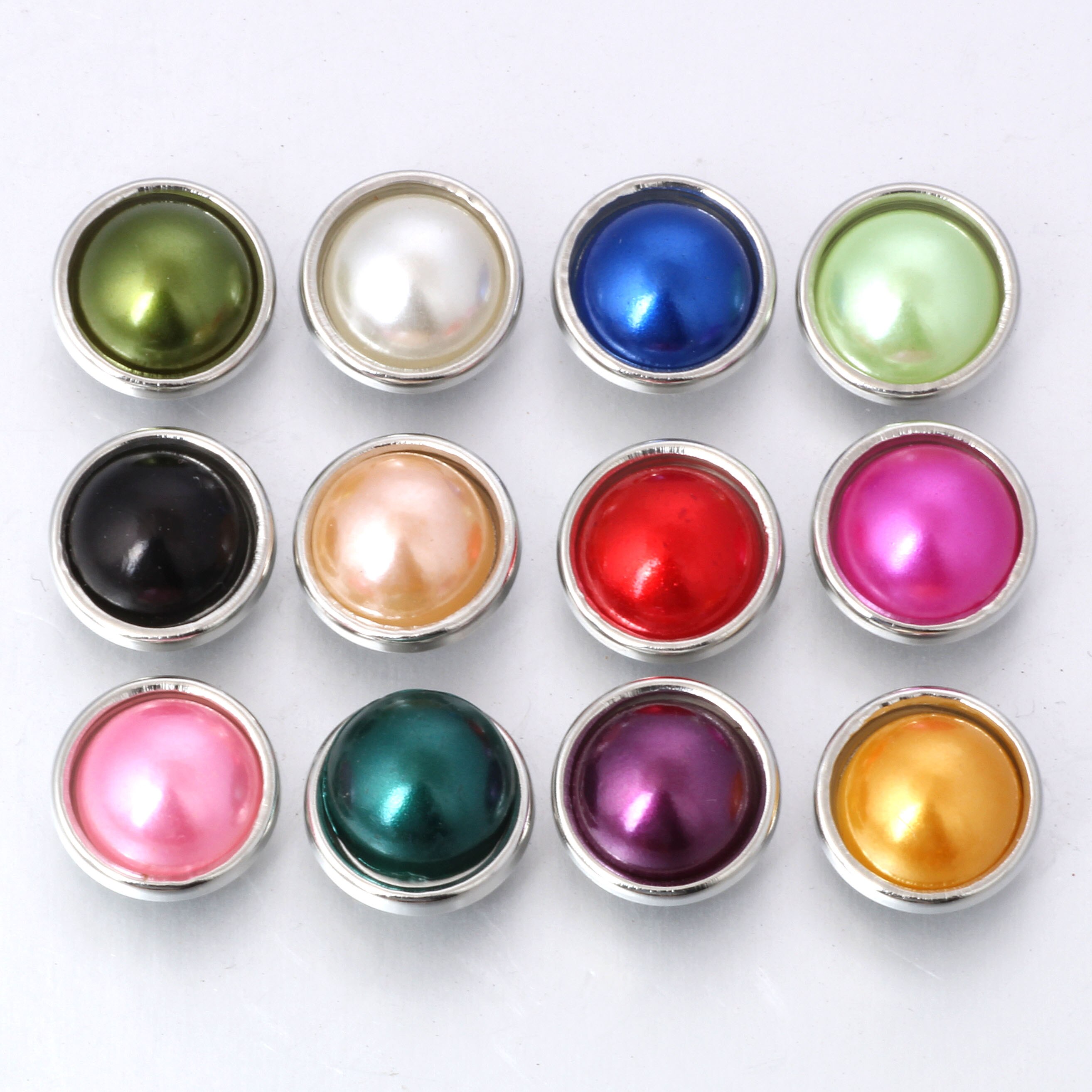 10 pz/lotto Nuovo Colore Misto Della Resina Snap Rotonda Mini Scatta Bottoni per Scatta Gioielli Fit 12 millimetri Snap Collana Dei Braccialetti ZL218: 8
