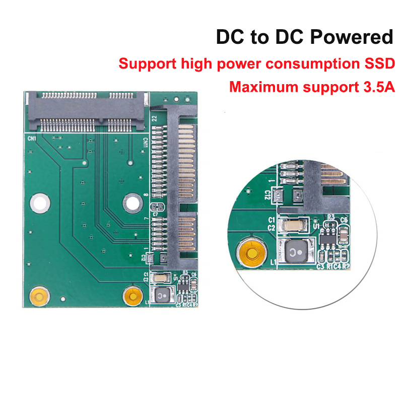 Carte adaptateur mSATA SSD vers SATA 3, Interface 2.5 pouces, 5cm, MINI PCIE SSD vers SATA III, convertisseur adaptateur pour ordinateur PC: Orange