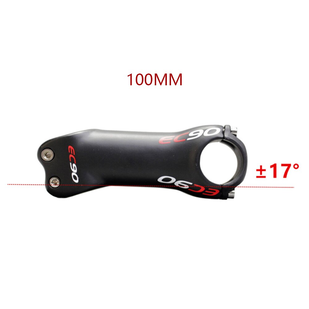 EC90 full carbon fiber bike pole road bike pole mountain bike pole 28.6-31.8MM 6°17°stem carbon fiber stem: 17 degrees 100 mm