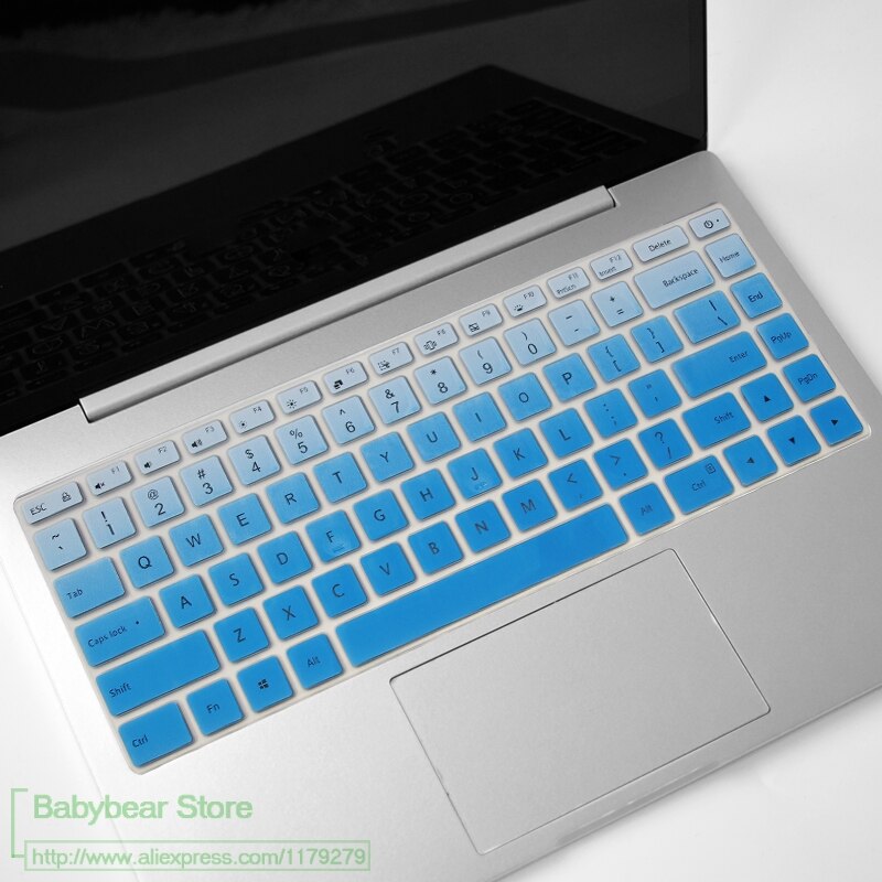 Para Xiaomi mi Notebook Pro 15 15,6 i7-8550U portátil de silicona colorida cubierta protectora de teclado piel portátil de i5-8250U: fadeblue