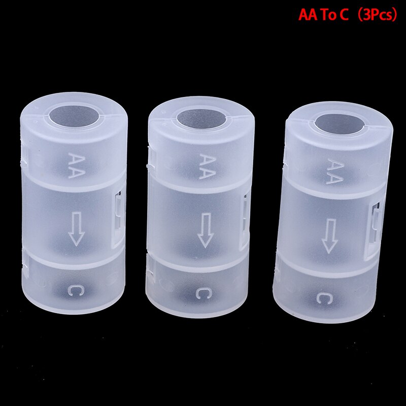 3Pcs Combinatie Mobiele Accubak Adapter Aaa Aa Holder Case Converter Switch Aaa Naar Aa/Aa Naar C/Aa Naar D Batterij