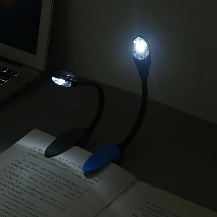Luz LED Flexible portátil para leer libros, lámpara de lectura brillante, Mini luces de iluminación para dormitorio, tipo Clip