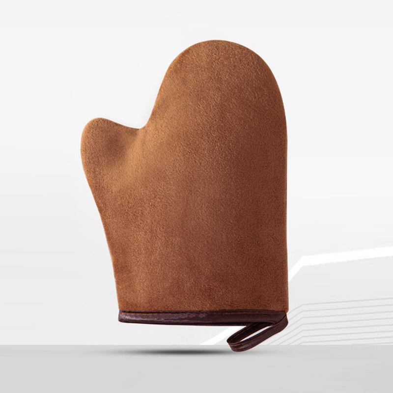 Body Lotion Glove Self-Tanning Mitt Double-Sided Prevents Sticky Hands Applicator Quick Dry Flocking Glove Makeup Applicator: Orange
